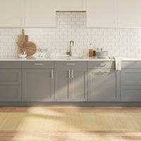 Berkfield Home Rug Rectangular Light Nature 70x300 cm Bamboo in Beige | Size: Medium