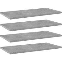 Berkfield Home Bookshelf Boards 4 pcs Concrete Grey 60x30x1.5 cm Engineered Wood