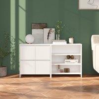 Berkfield Home 2 Piece Sideboard White Engineered Wood