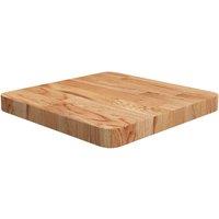 Berkfield Home Square Table Top Light Brown 40x40x4cm Treated Solid Wood Oak | Size: 40 x 40 x 4 cm