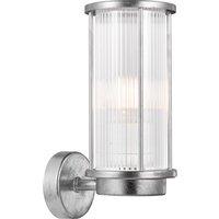 Nordlux Industrial Outdoor Wall Light Silver Galvanized steel E27 Coastal/Marine Safe - Mains Powered, IP54