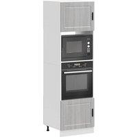 Berkfield Home Oven Cabinets 2 pcs Porto Grey Sonoma Engineered Wood