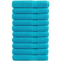 Premium Towels SOLUND 10 pcs Turquoise 100x200 cm 600 gsm