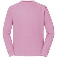 Fruit of the Loom Men's Classic 80 20 Raglan Sweatshirt in Light Pink | Size: Small