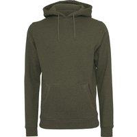 Build Your Brand Men's Heavyweight Hoodie in Olive | Size: 2XL