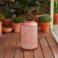 Marco Paul Solar Garden Lantern - Terracotta in Dusty Pink