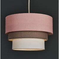 ValueLights Aztec Three Tier Easy Fit Fabric Ceiling Pendant Lamp Shade with Bulb in Pink