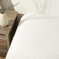 OHS Mattress Protector Cooling Topper Pillowcase Fitted Sheet Bed in White | Size: King Fitted