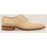Oswin Hyde Men's Elise Oxford Suede Leather Shoes in Light Sand | Size: 12