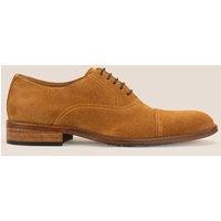 Oswin Hyde Men's Elise Oxford Suede Leather Shoes in Tan | Size: 7