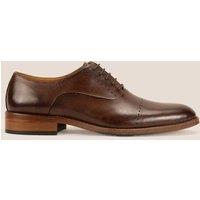 Oswin Hyde Men's Edward Oxford Leather Shoes in Brown | Size: 7