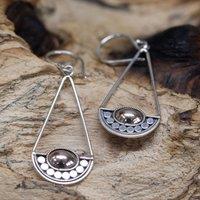 KDMD Women's Silver & Gold Earring - Luna Balance