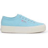 Superga Women's 2740 Lace Up Platforms in Blue | Size: 7
