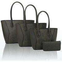 Squisita Elegant 4in1 PU Leather Handbag x Tote bag with Purse