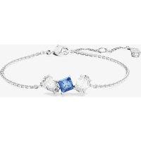 Swarovski Women's Mesmera Blue Mixed Cuts Rhodium Plated Bracelet 5668359 | Size: 19.5 cm