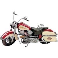netfurniture Handmade Harley-Style Motorcycle Model - Vintage Motorbike Display 38 cm in White