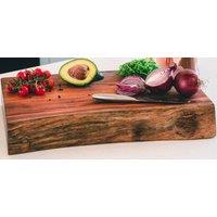 Downton Interiors Professional Chef Live Edge Acacia Wood Chopping Board - Large in Brown