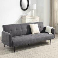 OAT Home Hayle Fabric Upholstered 3 Seater Large Single Clic-Clac Sofa Bed in Charcoal