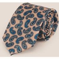 Oswin Hyde Men's Paisley Yellow Tie in Red