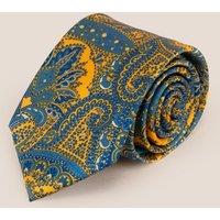 Oswin Hyde Men's Print Green Tie in Purple