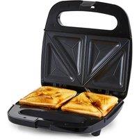 Geepas Toastie Maker 2 Slice Sandwich Toaster Non-Stick Machine Easy Clean 750W in Metallic Silver