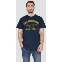 Star Trek Enterprise Athletic T-Shirt, Navy | Size: 4XL