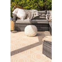 Kukoon Beige Abstract Outdoor, Garden & Patio Area Rug | Size: 120 cm x 170 cm