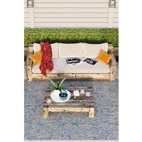 Kukoon Blue & Grey Mottled Outdoor, Garden & Patio Area Rug | Size: 120 cm x 170 cm