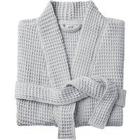 Allure Bath Fashions Unisex Lightweight Waffle Bathrobe, Spa Dressing Gown Kimono in Silver | Size: Large/XL