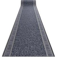 RugsX Anti-Slip Grek Runner in Grey | Size: 80 cm x 190 cm