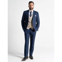 V2 Classic Men's Charlie - Navy Jacket With Cream Waistcoat in Dark Navy | Size: 44R