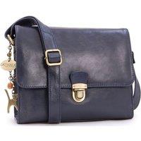 Catwalk Collection Handbags Women's Diana Leather Cross Body Bag in Blue | Size: Medium
