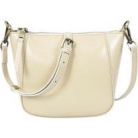 House of Leather Women's Womens Real Leather Cross Body Bag Small Size Sling Pouch Catherine Green in White