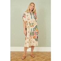 Yumi Women's Multicoloured Folk Print Relaxed Tunic