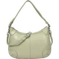 House of Leather Women's Womens Real Leather Shoulder Bag Classic Cross Body Design Josephine Taupe in Green | Size: Medium