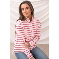 Lighthouse Clothing Women's Haven Jersey Popper Detail Cotton Top in Light Pink | Size: 14