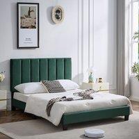 Upholstered Platform Bed Frame with Adjustable Headboard