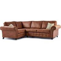 Furnishings For Less UK Oakland Corner Chesterfield 4 Seater L Shape Sofa Suite Tan in Charcoal