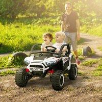 AIYAPLAY 2 Seater 24V 7AH Ride on Truck w/ Remote, 3 Speeds in White