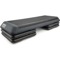 Core Balance Exercise Aerobic Step 3 Level Height Adjustable Fitness Stepper in Grey