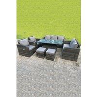 Rattan Outdoor Lifting Dining Coffee Table Love Sofa 3 Seater Sofa Small Footstools Recling Chairs