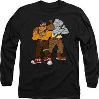 Teenage Mutant Ninja Turtles Tmnt Bebop & Rocksteady Long Sleeve T-Shirt, Black | Size: Medium