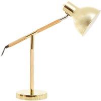 Orsina Metalic Finish Table Lamp, Adjustable Height Lamp, Easy-to-Use Chrome Table Lamp, Focused Office Lamp in Gold