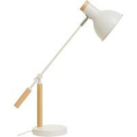 Orsina Matte Table Lamp, Easy to Assemble Bedside Table Light, Lamp for Table Living Room in White