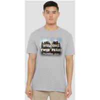 Twin Peaks Welcome To T-Shirt, Athletic Heather in Grey | Size: Large