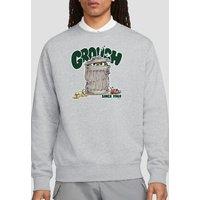Sesame Street Grouch Sweatshirt, Athletic Heather in Grey | Size: XL