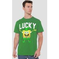 Spongebob Squarepants St. Patrick'S Day Lucky Bob T-Shirt, Hunter Green | Size: Small