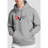 Other Chevrolet 2Nd Gen Vette Nose Emblem Hoodie, Athletic Heather in Grey | Size: XL