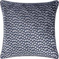 HOEM Lanzo Cut Velvet Piped Cushion in Navy | Size: 45 cm x 45 cm
