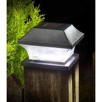 Marco Paul 4 Pack of Black Solar Powered Post Cap Lights 14cm